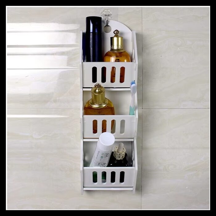 ⁦سلة فوم 3 طبقات سلة مع لاصق وجهين وعلاقة للتثبيت⁩ - الصورة ⁦5⁩