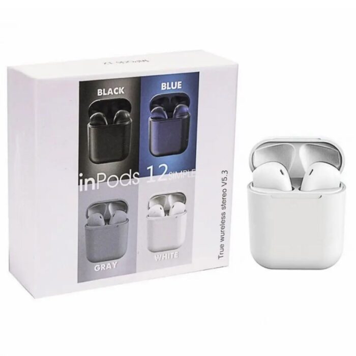 ⁦سماعة لاسلكية inpods 12 لون أبيض⁩ - الصورة ⁦2⁩