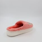 ⁦شبشب شتوي فرو مخطط للنساء لون زهري⁩ - الصورة ⁦4⁩