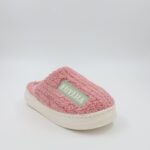 ⁦شبشب شتوي فرو مخطط للنساء لون زهري⁩ - الصورة ⁦2⁩