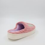 ⁦شبشب شتوي فرو مخطط للنساء لون زهري⁩ - الصورة ⁦4⁩