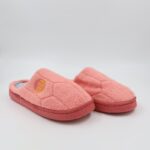 شبشب شتوي فرو مخطط للنساء لون زهري