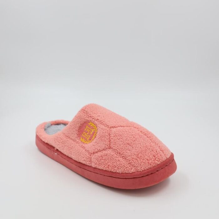 ⁦شبشب شتوي فرو مخطط للنساء لون زهري⁩ - الصورة ⁦2⁩