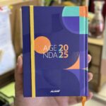 ⁦اجنده 2025 من اديب بتصميم لشكال لون بنفسجي وبرتقالي مقاس 12*17⁩ - الصورة ⁦3⁩