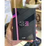 اجنده 2025 من اديب بتصميم مموج لون اسود وزهري مقاس 12*17