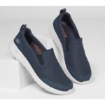 ⁦حذاء سكيتشرز جو ووك ماكس للرجال لون كحلي ونعل أبيض- Skechers Men's GOwalk Max - Clinched Shoes⁩ - الصورة ⁦4⁩