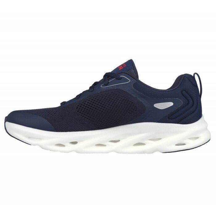 ⁦حذاء سكيتشرز جو رن سوريل سبيد للرجال لون كحلي ونعل أبيض- Skechers Men's GOrun Swirl Tech Speed Shoes⁩ - الصورة ⁦2⁩