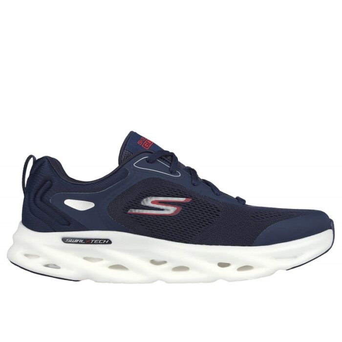 ⁦حذاء سكيتشرز جو رن سوريل سبيد للرجال لون كحلي ونعل أبيض- Skechers Men's GOrun Swirl Tech Speed Shoes⁩ - الصورة ⁦5⁩
