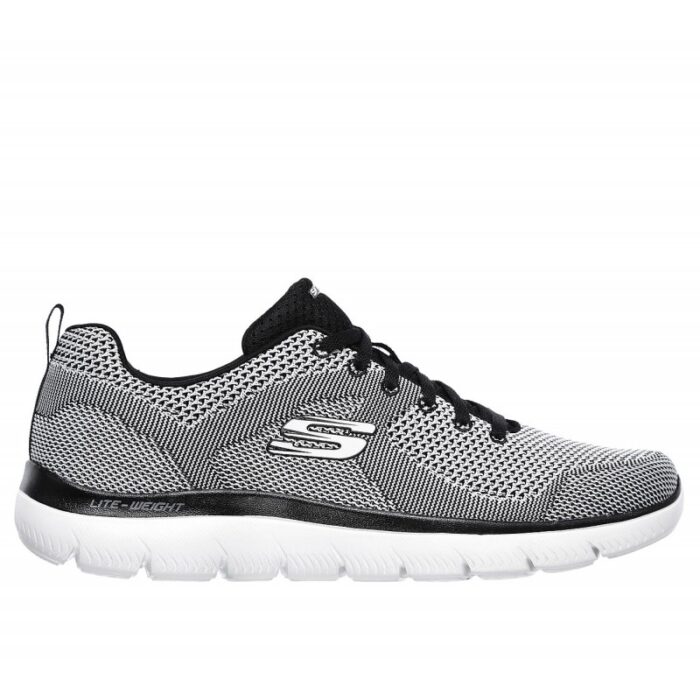 ⁦Skechers Mens' Summits - Brisbane Shoes- حذاء سكيتشرز سوميتس بريسبان للرجال لون رمادي وأسود⁩ - الصورة ⁦5⁩