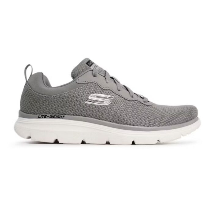 1033755843_67dc848d89ebd Skechers Men's Burns 2.0 Dorlus Shoes - حذاء سكيتشرز برنز 2.0 للرجال لون رمادي ونعل أبيض - الصورة 1