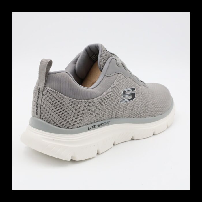 ⁦Skechers Men's Burns 2.0 Dorlus Shoes - حذاء سكيتشرز برنز 2.0 للرجال لون رمادي ونعل أبيض⁩ - الصورة ⁦7⁩