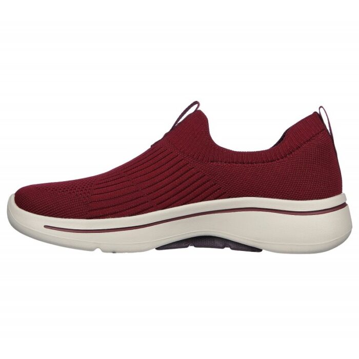 ⁦Skechers Women's GOwalk Arch Fit -Iconic Shoes - حذاء سكيتشرز جو ووك ارش فيت -ايكونك للنساء لون أحمر ونعل أبيض⁩ - الصورة ⁦2⁩