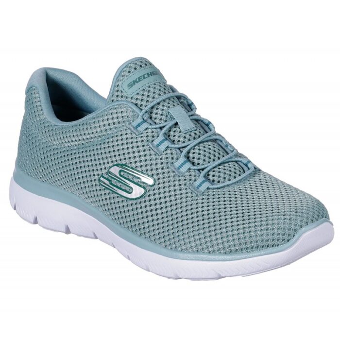 1033755868_67dc84a925643 Skechers Women's Summits - Quick Lapse Shoes حذاء سكيتشرز سوميتس كويك لابس للنساء لون أخضر فاتح ونعل أبيض - الصورة 1