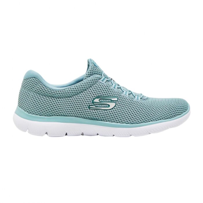 ⁦Skechers Women's Summits - Quick Lapse Shoes حذاء سكيتشرز سوميتس كويك لابس للنساء لون أخضر فاتح ونعل أبيض⁩ - الصورة ⁦3⁩