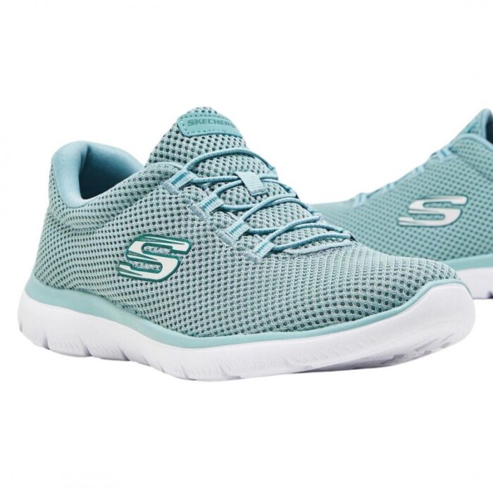 ⁦Skechers Women's Summits - Quick Lapse Shoes حذاء سكيتشرز سوميتس كويك لابس للنساء لون أخضر فاتح ونعل أبيض⁩ - الصورة ⁦4⁩