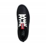 ⁦Skechers Women's Sport Court 92 Shoes - حذاء سكيتشرز كورت 92 للنساء لون أسود ونعل أبيض⁩ - الصورة ⁦4⁩