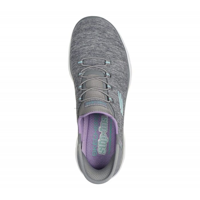 ⁦حذاء سكيتشرز سليب انس: سميت للنساء لون رمادي ونعل ابيض- Skechers Women's Slip-ins: Summits - Dazzling Haze Shoes⁩ - الصورة ⁦5⁩