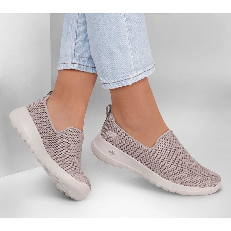 ⁦Skechers Womens' Go Walk Joy Shoes- حذاء سكيتشرز جو ووك جوي بدون للنساء لون بيج⁩ - الصورة ⁦1⁩