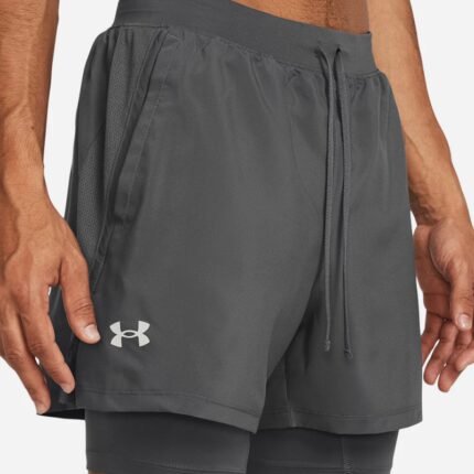 Under Armour Men's Under Armour Launch 5 Inch 2-In-1 Shorts - Gray