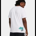 ⁦Under Armour Men's UA Heavyweight Logo Overlay Embroidered Short Sleeve⁩ - الصورة ⁦2⁩