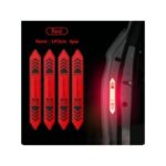 ملصقات عواكس تحذيرية  لابواب السيارة  عند فتحها بألون مختلفة  عدد 4 قطع  لون أحمر مقاس 14*2 سم