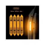 ملصقات عواكس تحذيرية عاكسة للسيارة - شرائط زخرفية للأبواب عدد 4 قطع لون أصفر - 14×2 سم