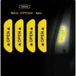 ملصقات عواكس تحذيرية  لابواب السيارة  عند فتحها بألون مختلفة  عدد 4 قطع  لون أحمر مقاس 14*2 سم