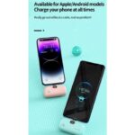 ⁦باور بانك تايب سي Type C مع شاشة   محمول صغير وعصري  - شحن سريع - سعة 5000 ميلي أمبير- يتوافق مع الايفون والاندرويد والايباد من النوع Type C⁩ - الصورة ⁦3⁩