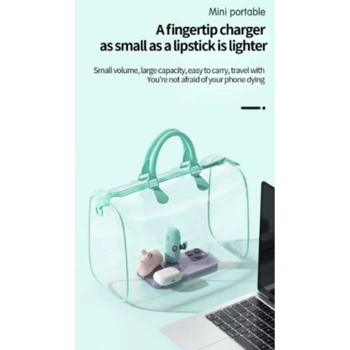 ⁦باور بانك تايب سي Type C مع شاشة   محمول صغير وعصري  - شحن سريع - سعة 5000 ميلي أمبير- يتوافق مع الايفون والاندرويد والايباد من النوع Type C⁩ - الصورة ⁦4⁩