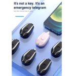 ⁦باور بانك  تايب سي على شكل ميدالية مفاتيح مزود طاقة - محمول حجم صغير وخفيف الوزن - سعة 2000 ميلي أمبير - لون أسود/ زهري - حصريًا في مارت⁩ - الصورة ⁦5⁩