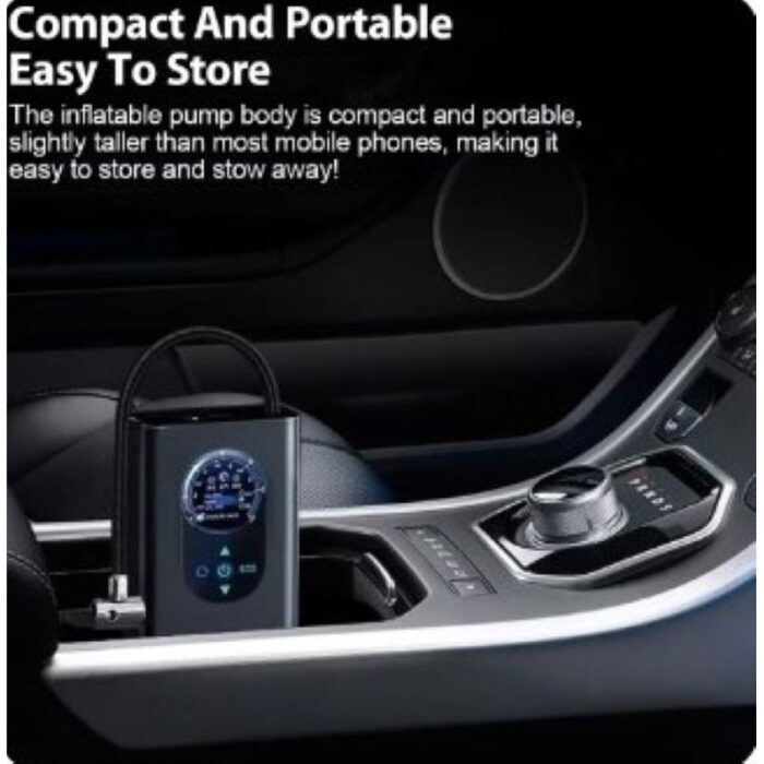 ⁦مضخة هواء منفاخ إلكتروني محمول لإطارات السيارة والدراجات - حجم مناسب لليد⁩ - الصورة ⁦3⁩