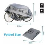 ⁦غطاء للدراجات الهوائية والنارية - مقاوم للماء - مصنوع من البوليستر - حماية من الشمس والغبار لون أسود  100*200 سم⁩ - الصورة ⁦2⁩