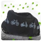 ⁦غطاء للدراجات الهوائية والنارية - مقاوم للماء - مصنوع من البوليستر - حماية من الشمس والغبار لون أسود  100*200 سم⁩ - الصورة ⁦3⁩