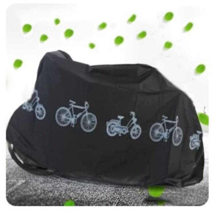 ⁦غطاء للدراجات الهوائية والنارية - مقاوم للماء - مصنوع من البوليستر - حماية من الشمس والغبار لون أسود  100*200 سم⁩ - الصورة ⁦3⁩