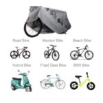 ⁦غطاء للدراجات الهوائية والنارية - مقاوم للماء - مصنوع من البوليستر - حماية من الشمس والغبار لون أسود  100*200 سم⁩ - الصورة ⁦4⁩