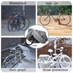 ⁦غطاء للدراجات الهوائية والنارية - مقاوم للماء - مصنوع من البوليستر - حماية من الشمس والغبار لون أسود  100*200 سم⁩ - الصورة ⁦5⁩