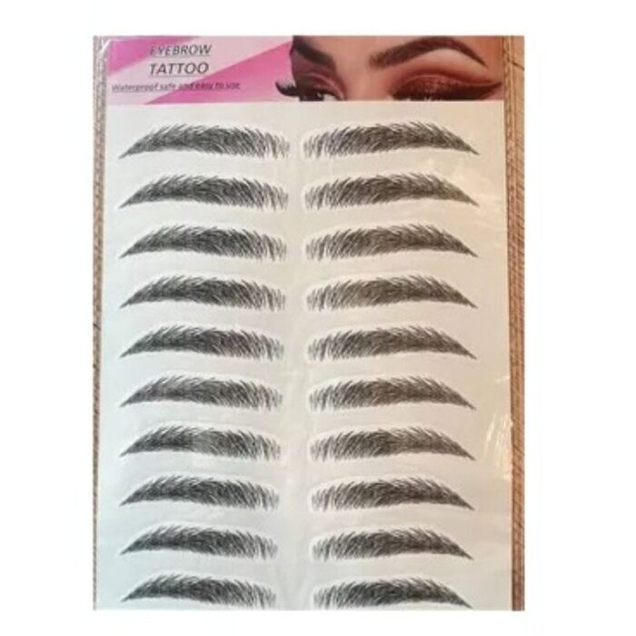 ⁦تاتو - لصقات حواجب لون أسود - مقاوم للماء وسهل الاستخدام - 10 أزواج - موديل A-06⁩ - الصورة ⁦1⁩