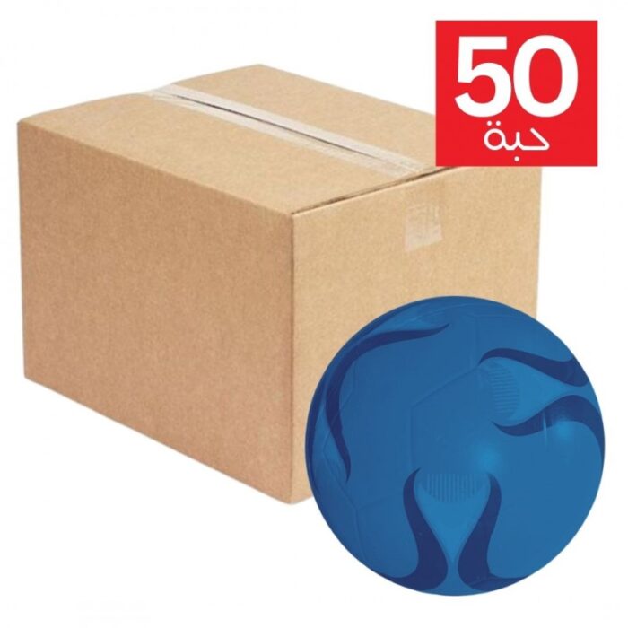 103375621_67dc9dafe3fdb كرتونة كرة قدم جلد نمرة 4 (50 حبة ) ملونة - الصورة 1