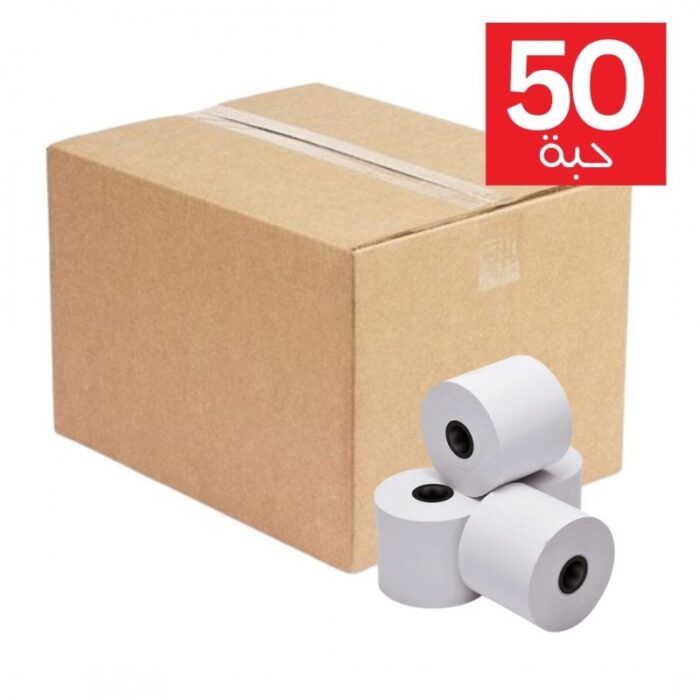 ⁦كرتونة رول كاش حراري 50 حبة (80*80 ملم )⁩ - الصورة ⁦2⁩