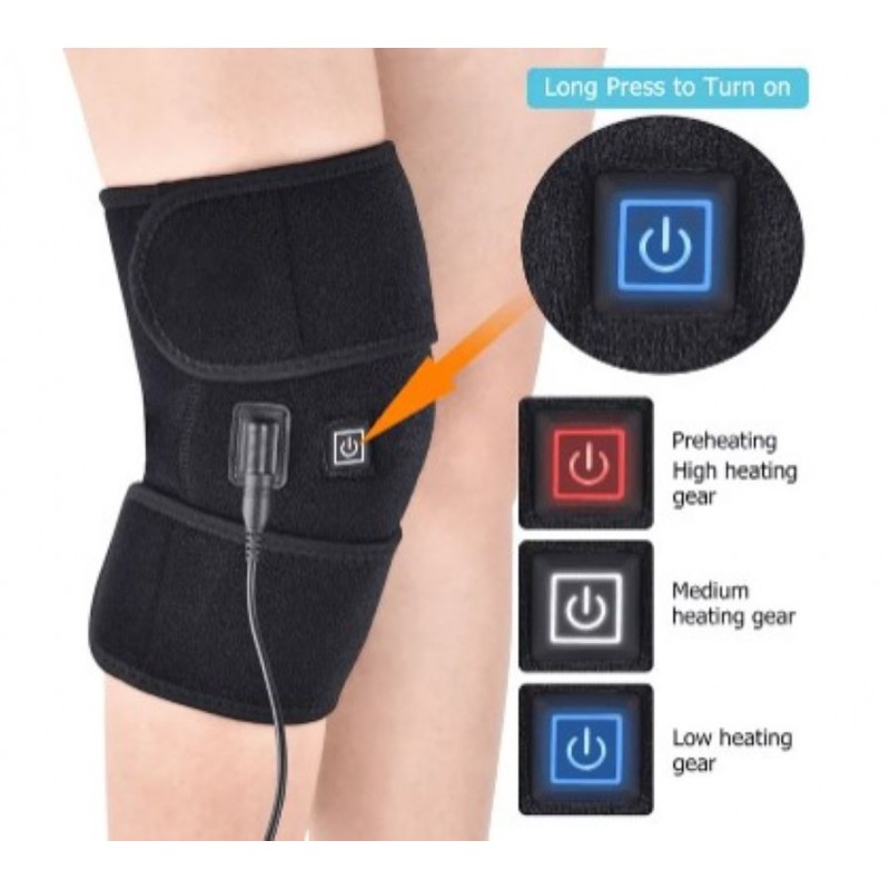 ⁦مشد تدفئة كهربائي للركبة من خلال سلك USB - تدعم الركبة بالتدفئة لتخفيف الالام⁩ - الصورة ⁦1⁩