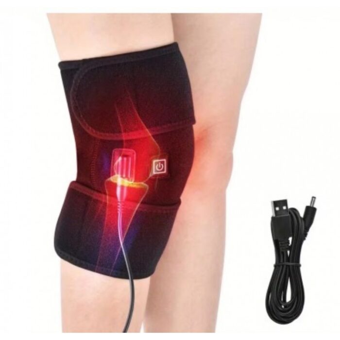 ⁦مشد تدفئة كهربائي للركبة من خلال سلك USB - تدعم الركبة بالتدفئة لتخفيف الالام⁩ - الصورة ⁦2⁩