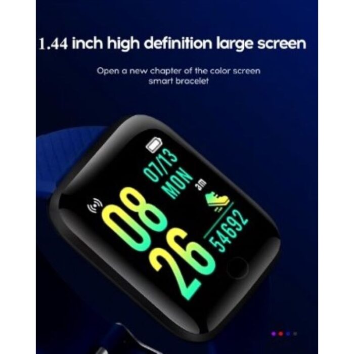 ⁦ساعة ذكية موديل D13 متعددة الوظائف للنساء والرجال والاطفال للرد على المكالمات والتحكم في تشغيل الموسيقى والعديد من الوظائف- لون أسود⁩ - الصورة ⁦3⁩