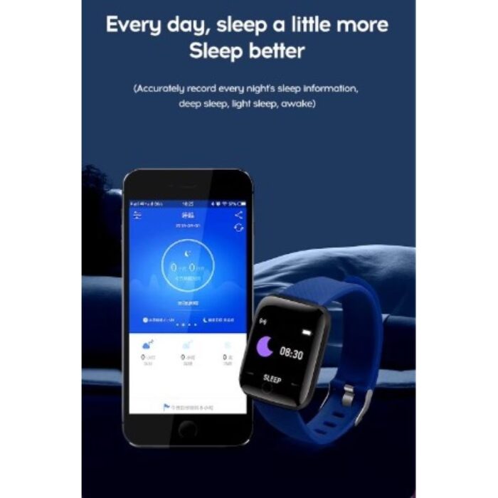 ⁦ساعة ذكية موديل D13 متعددة الوظائف للنساء والرجال والاطفال للرد على المكالمات والتحكم في تشغيل الموسيقى والعديد من الوظائف- لون أسود⁩ - الصورة ⁦4⁩