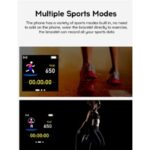 ⁦ساعة ذكية موديل D13 متعددة الوظائف للنساء والرجال والاطفال للرد على المكالمات والتحكم في تشغيل الموسيقى والعديد من الوظائف- لون أسود⁩ - الصورة ⁦7⁩