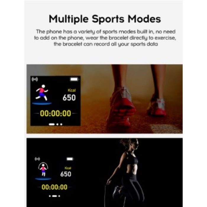 ⁦ساعة ذكية موديل D13 متعددة الوظائف للنساء والرجال والاطفال للرد على المكالمات والتحكم في تشغيل الموسيقى والعديد من الوظائف- لون أسود⁩ - الصورة ⁦7⁩