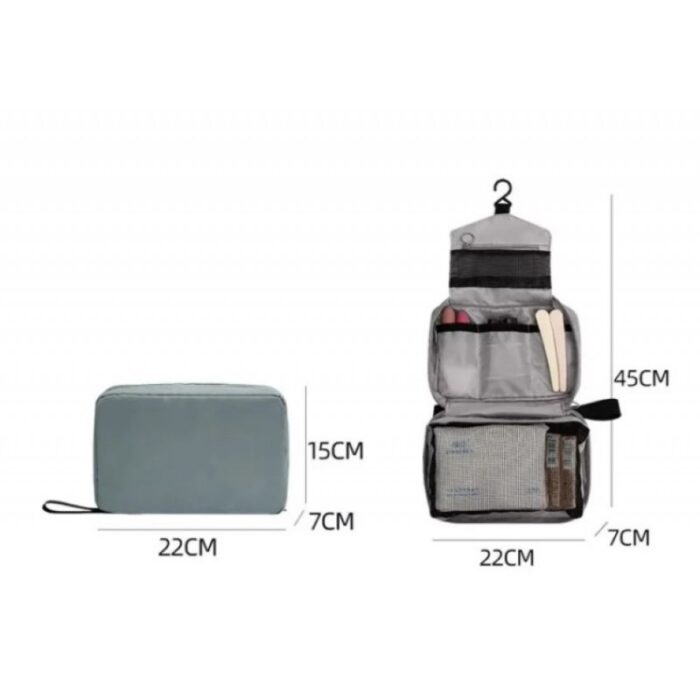 ⁦بكج قطع تخزين الملابس لحقيبة السفر-  عدد 10 مصنوعة من قماش  مقاوم للماء ، ناعم ، مضاد للتجاعيد ومقاوم للإهتراء-  لون رمادي غامق⁩ - الصورة ⁦2⁩