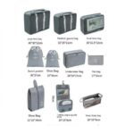 ⁦بكج قطع تخزين الملابس لحقيبة السفر-  عدد 10 مصنوعة من قماش  مقاوم للماء ، ناعم ، مضاد للتجاعيد ومقاوم للإهتراء-  لون رمادي غامق⁩ - الصورة ⁦5⁩