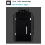 ⁦شنتة لابتوب ظهر للرجال مع مدخل USB ومقاومة لرذاذ الماء  وخفيفة الوزن - مناسبة للابتوب حجم 15.6 بوصة - لون أسود مع سكني - ماركة CHREPOE⁩ - الصورة ⁦7⁩