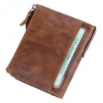 ⁦جزدان  محفظة رجالي أصلي  يتسع للهوية فخم مصنوع من جلد البقر الطبيعي ذات جودة عالية - جيوب متعددة  تتسع لكافة المستلزمات كالبطاقات والنقود  - لون بني⁩ - الصورة ⁦4⁩