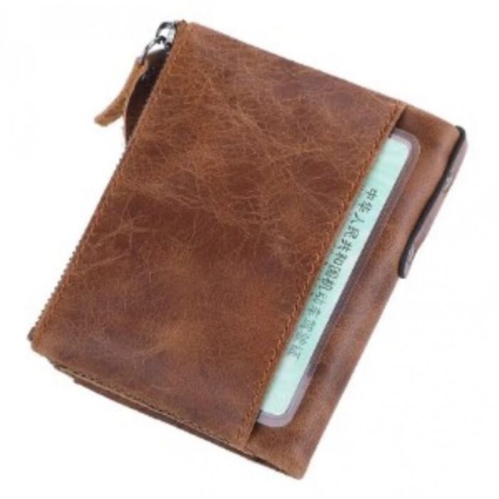 ⁦جزدان  محفظة رجالي أصلي  يتسع للهوية فخم مصنوع من جلد البقر الطبيعي ذات جودة عالية - جيوب متعددة  تتسع لكافة المستلزمات كالبطاقات والنقود  - لون بني⁩ - الصورة ⁦4⁩